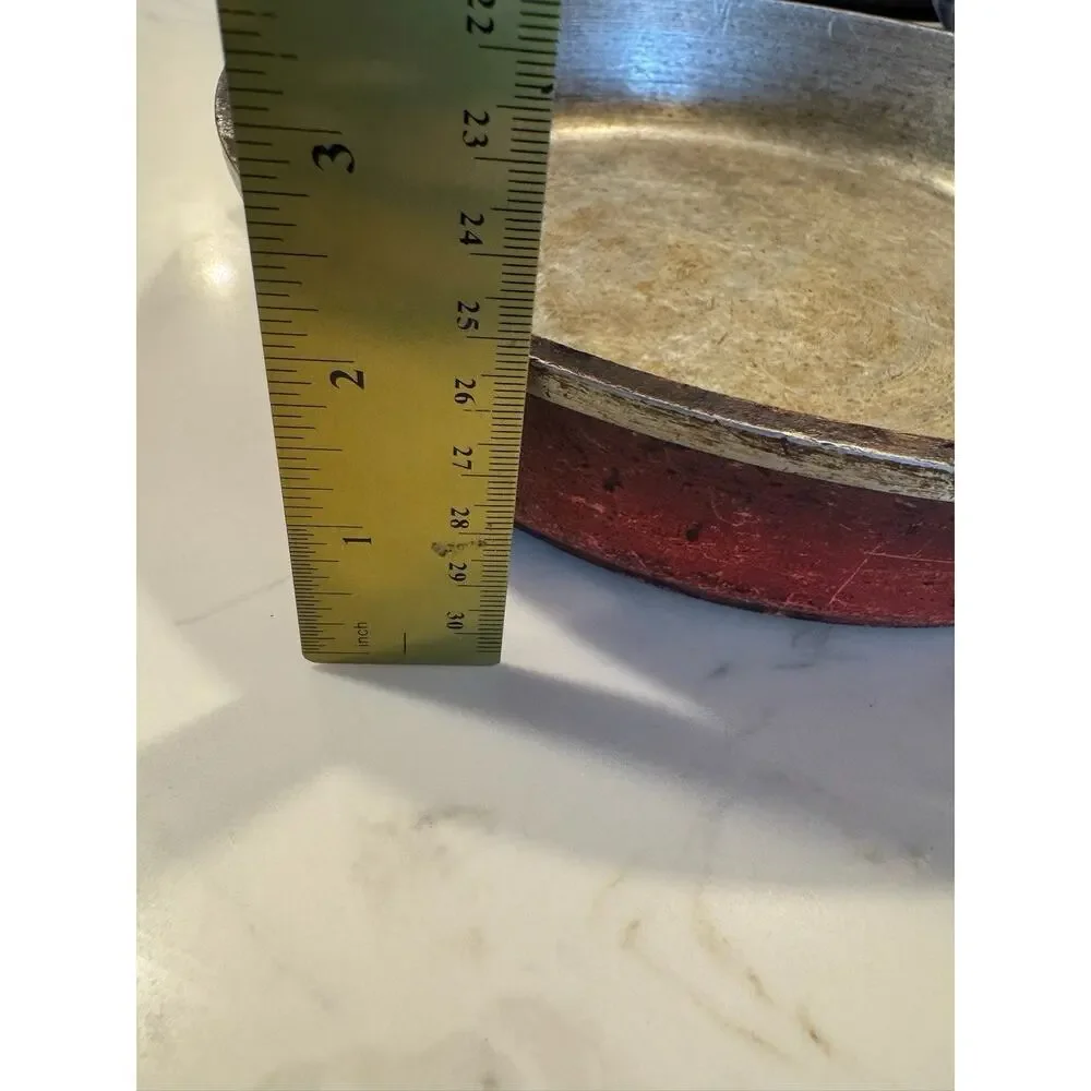 Vintage 10in 10 Club Aluminum Red Skillet Fry Frying Pan Lid